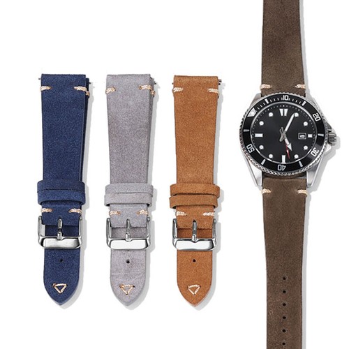 Suede leather watch strap - suede,