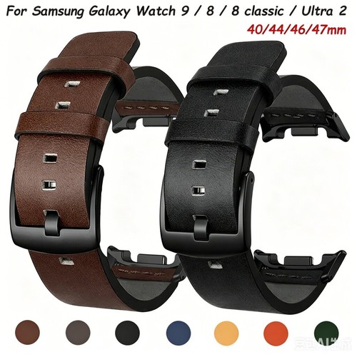 Genuine leather watch - leather, for